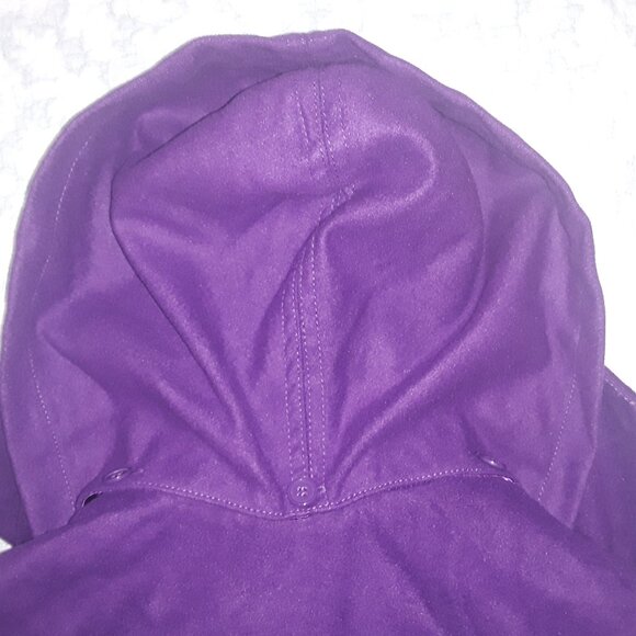 Ladies Pink Envelope, XS soft heavy purple coat w/satin liner, double button up, - Picture 6 of 9